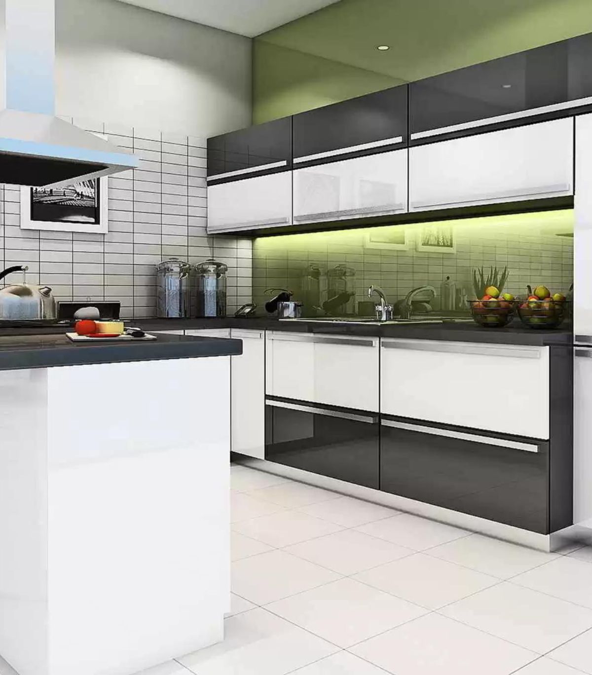 L Shape Modern Modular Kitchen